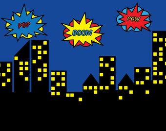 superman backdrop etsy