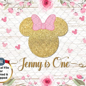Minnie Mouse Inspired Birthday Backdrop – Personalized Party Decoration (Digital or Printed) image 3