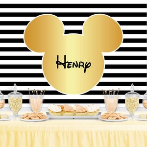 MOUSE Character Inspired Personalized Birthday Party Backdrop - Birthday Party Background - Party Decoration - Party Banner - Birthday Party