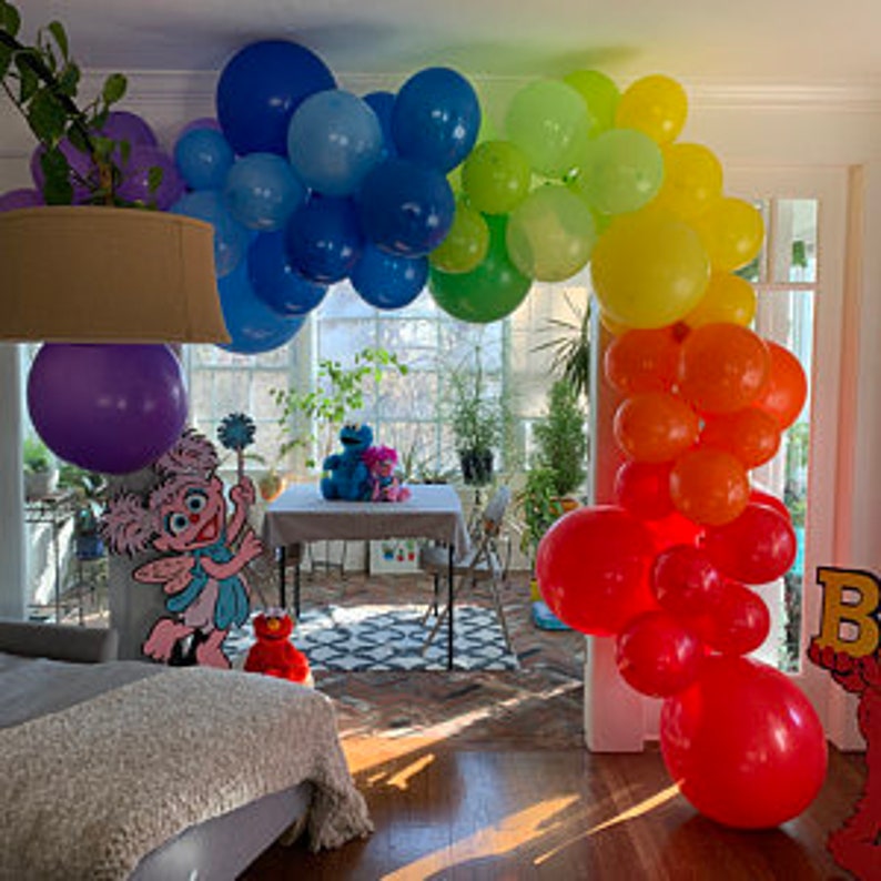 RAINBOW BALLOON Garland Kit 14 ft Colorful Rainbow Balloon Arch Set Balloon DIY Garland Kit Rainbow Balloons for Party Decor image 8