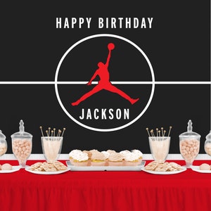 BASKETBALL Birthday Party Backdrop - Basketball Birthday Party Background - Basketball Party Banner - Sports Party