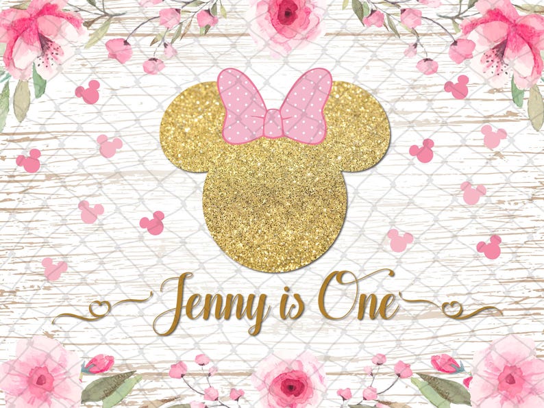 Minnie Mouse Inspired Birthday Backdrop – Personalized Party Decoration (Digital or Printed) image 5