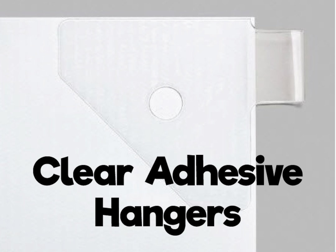 CLEAR ADHESIVE HANGERS set of 4 Hanging Aid for Vinyl Etsy