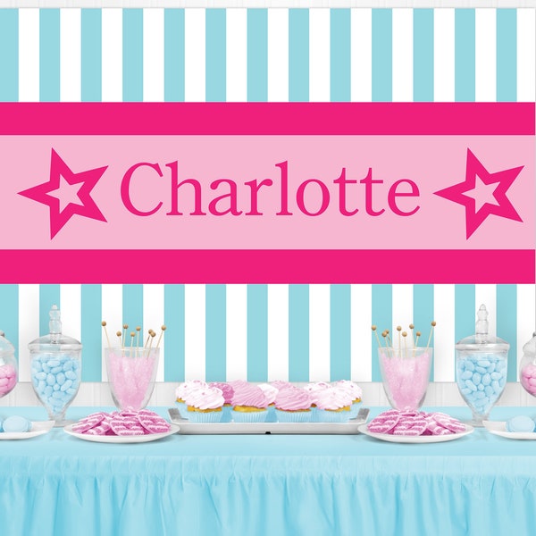 AMERICAN DOLL Inspired Personalized Birthday Backdrop - Custom American Doll Birthday Party Background  American Doll Girl Party Decoration