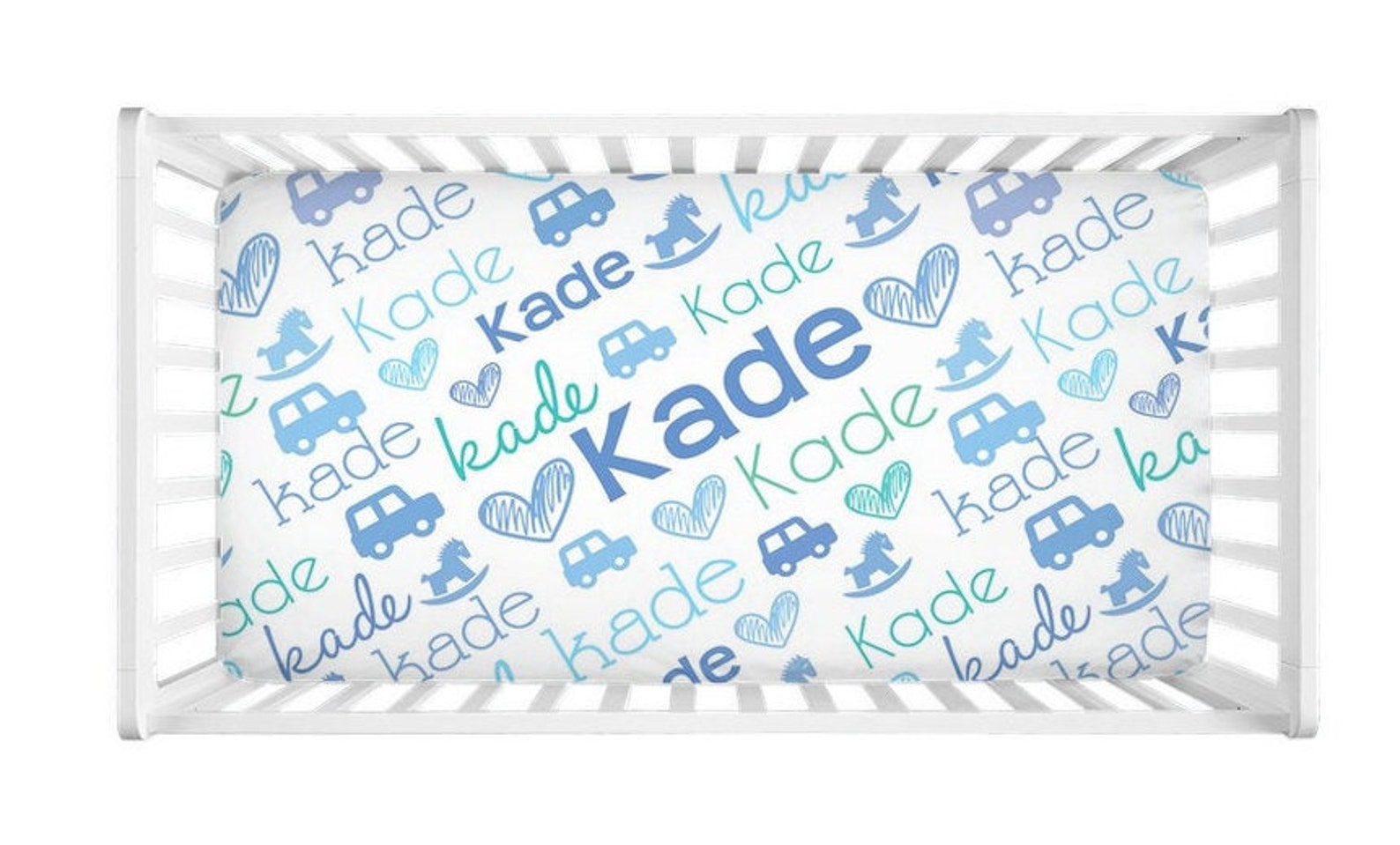 Baby Crib Sheet Personalized Baby Crib Sheet Baby Name Etsy