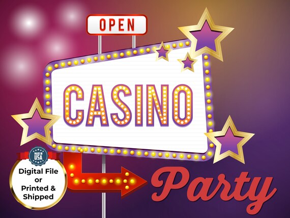 Casino Party Backdrop Las Vegas Party Background Etsy