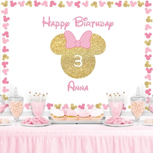 MOUSE Character Inspired Personalized Birthday Party Backdrop - Birthday Party Background - Party Decoration - Party Banner - Birthday Party