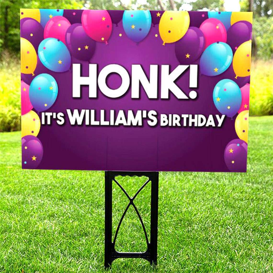 HAPPY BIRTHDAY Yard Sign Personalized Drive Thru Sign Etsy