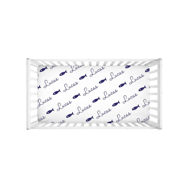 Baby Crib Sheet Personalized Baby Crib Sheet Baby Name Etsy