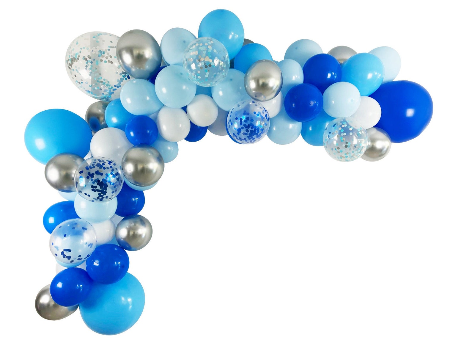 BLUE CONFETTI Balloon Garland Kit 14 Ft Blue Balloon Arch Etsy
