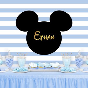 MOUSE Character Inspired Personalized Birthday Party Backdrop - Boy Baby Shower Background  Party Decoration - Party Banner - Birthday Party