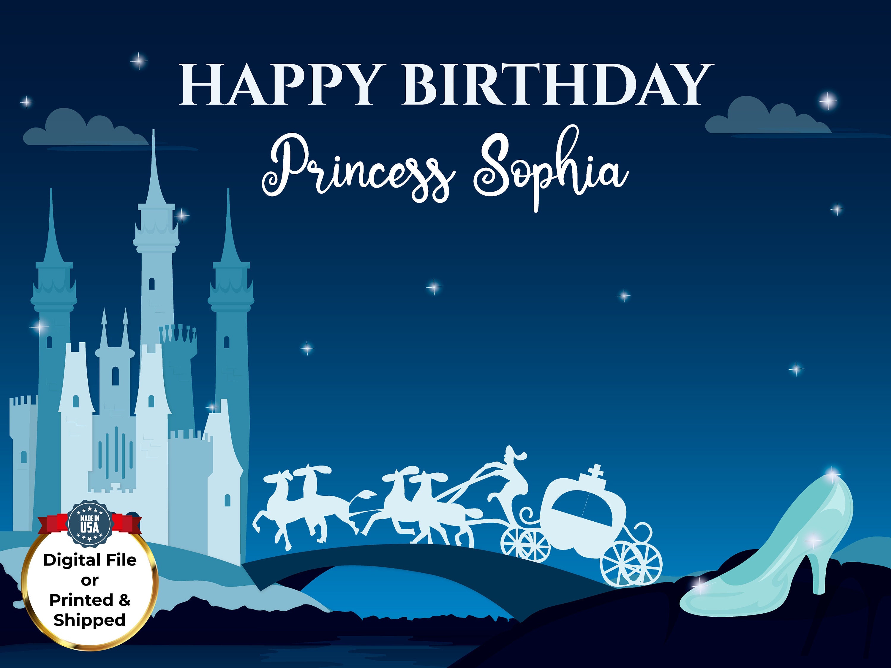 Cinderella Birthday Background