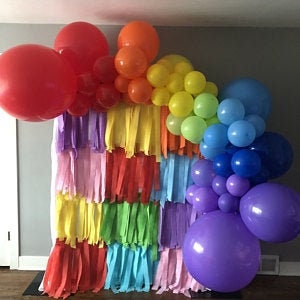 RAINBOW BALLOON Garland Kit 14 ft Colorful Rainbow Balloon Arch Set Balloon DIY Garland Kit Rainbow Balloons for Party Decor zdjęcie 9