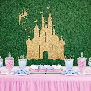 PRINCESS CASTLE Birthday Backdrop - Party Backdrop - Party Banner - Party Decor - Personalized Background