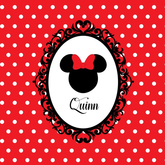 Printed Custom Minnie Inspired Polka Dot Birthday Party Backdrop Minnie Mouse Birthday Background Minnie Red Polka Dot Party Decoration