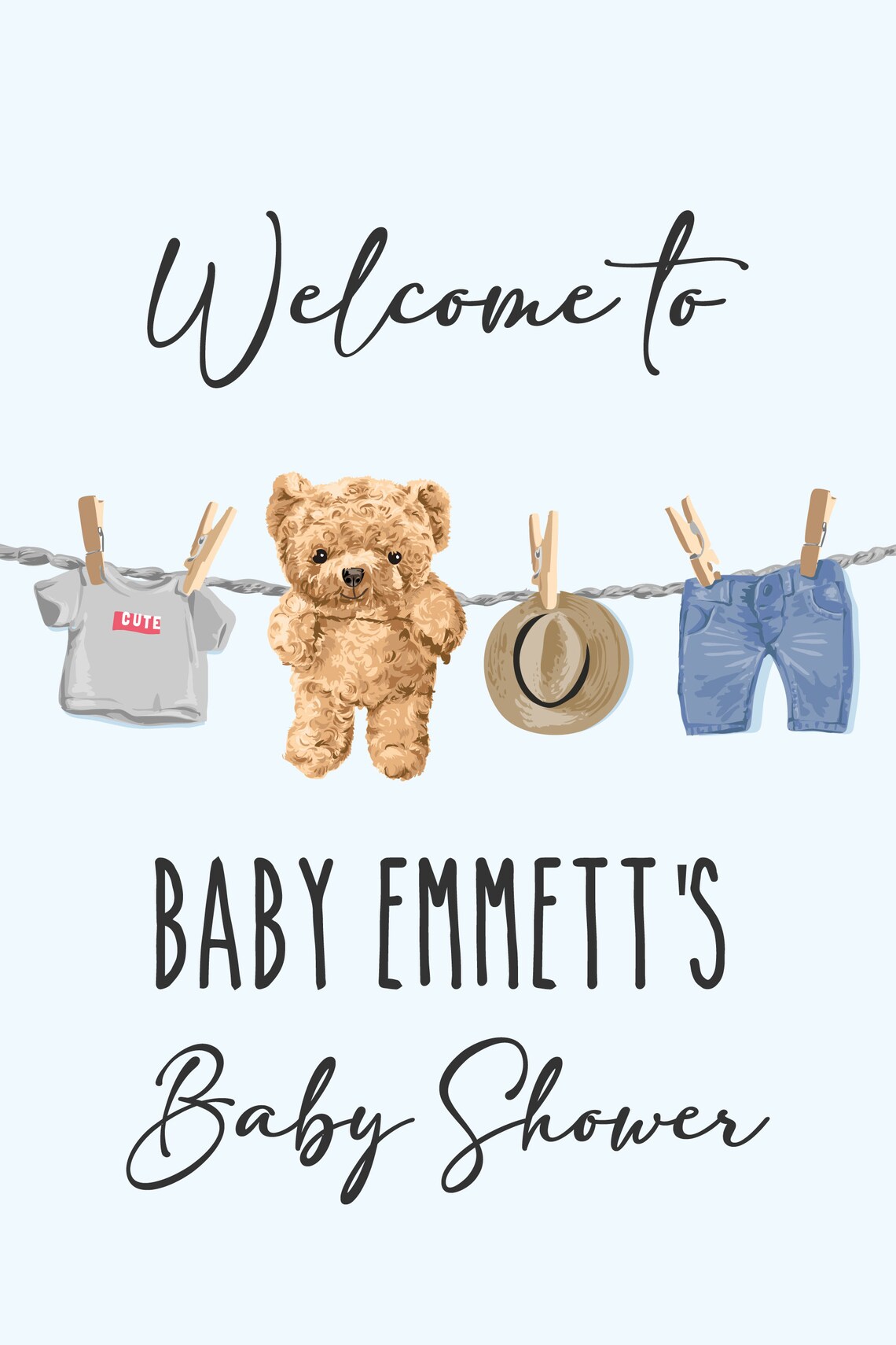BABY SHOWER Custom Sign for Party Baby Shower Party Etsy
