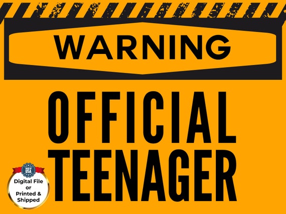 OFFICIAL TEENAGER Birthday Party Backdrop - Birthday Sign