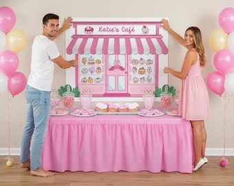 Fondo de cumpleaños con temática de tienda de dulces / Decoración personalizada para fiestas de golosinas (digital o impresa)