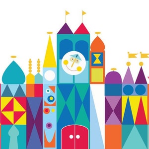PRINTABLE DOWNLOAD FILE Its a Small World Inspired Birthday Party Backdrop - Its a Small World Party Background - Its a Small World Party