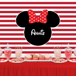 MOUSE Character Inspired Personalized Birthday Party Backdrop - Birthday Party Background - Party Decoration - Party Banner - Birthday Party