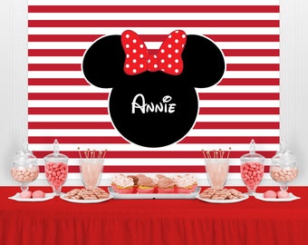 Fondo de fiesta de cumpleaños personalizado inspirado en el personaje MOUSE - Fondo de fiesta de cumpleaños - Decoración de fiesta - Pancarta de fiesta - Fiesta de cumpleaños