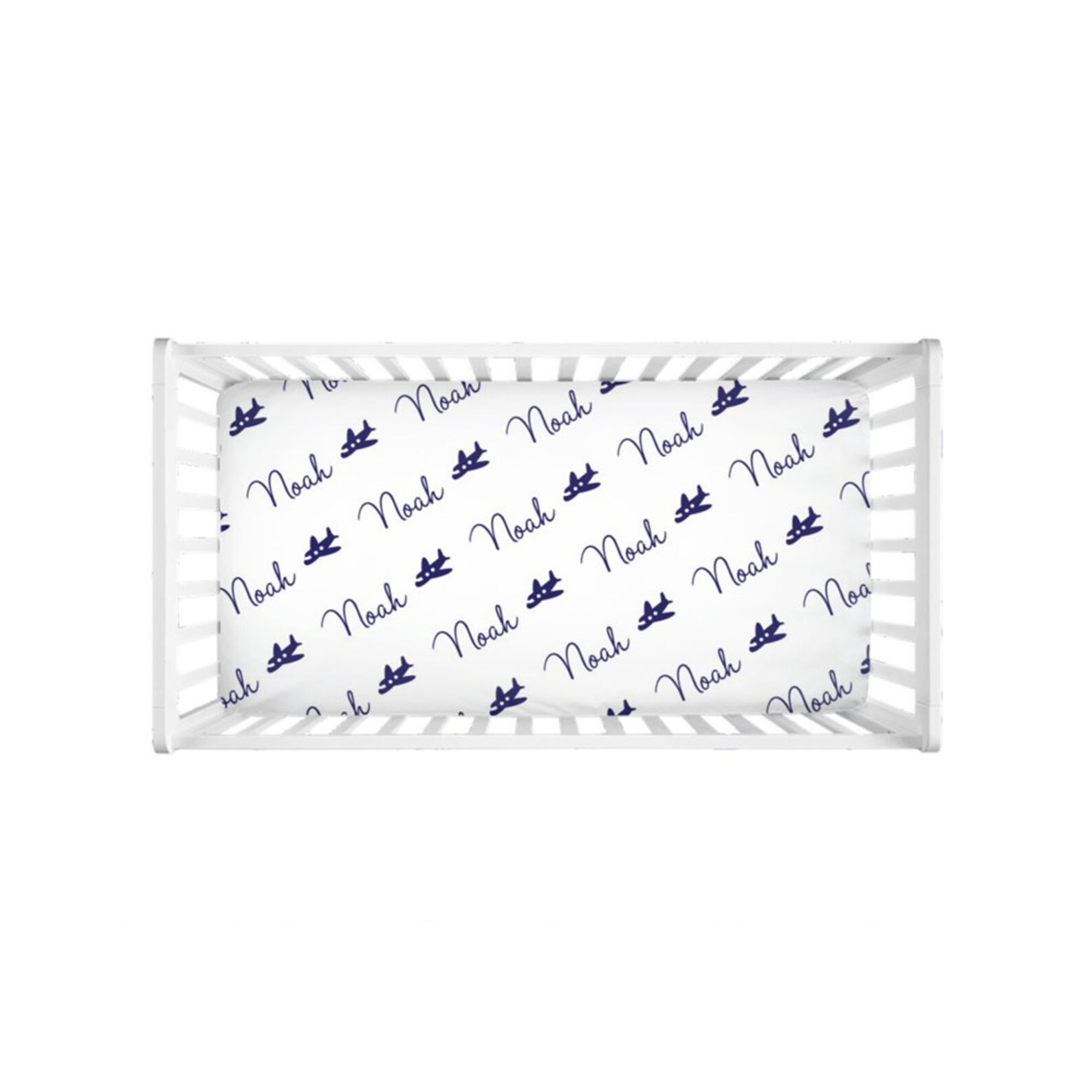 Baby Crib Sheet Personalized Baby Crib Sheet Baby Name Etsy