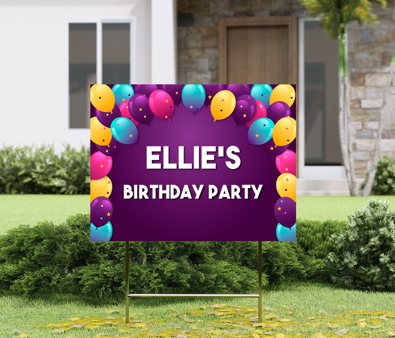 HAPPY BIRTHDAY Yard Sign Personalized Lawn Sign Drive Thru Etsy