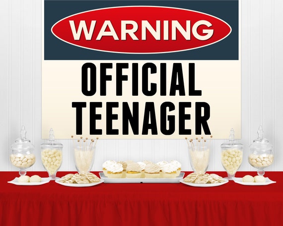 洋書 TIFEANY PARTIES OFFICIAL TEENAGER Birthday Party Backdrop - Birthday Sign