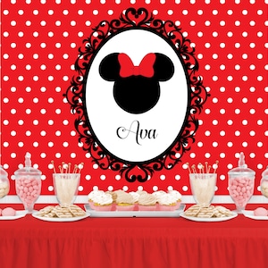 MOUSE Character Inspired Backdrop - Personalized Birthday Party Background - Party Decoration - Personalized Party Banner