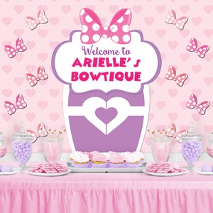 MOUSE Character Inspired Backdrop - Personalized Birthday Party Background - Party Decoration - Personalized Party Banner Bow Boutique Party