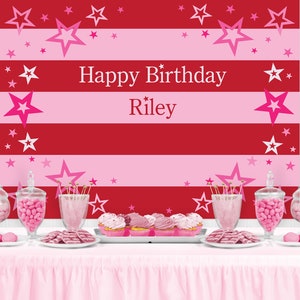 DOLL Inspired Personalized Birthday Backdrop - Custom Doll Birthday Party Background  Doll Girl Party Decoration