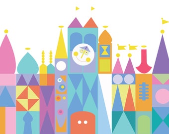 PRINTABLE DOWNLOAD FILE Its a Small World Inspired Birthday Party Backdrop Small World Inspired Birthday Party Background  Party Decoration