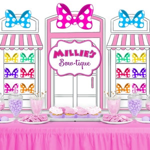 MOUSE Character Inspired Backdrop - Personalized Birthday Party Background - Party Decoration - Personalized Party Banner Bow Boutique Party