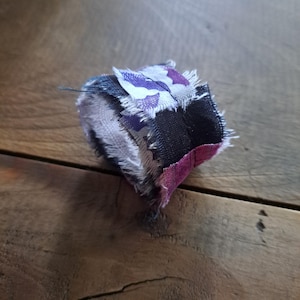 Handmade Halloween Mini Snippet Roll with Bats, Midnight Flight, Paper Trim, Handmade Ephemera, Paper Ruffles, Art Journal Supplies