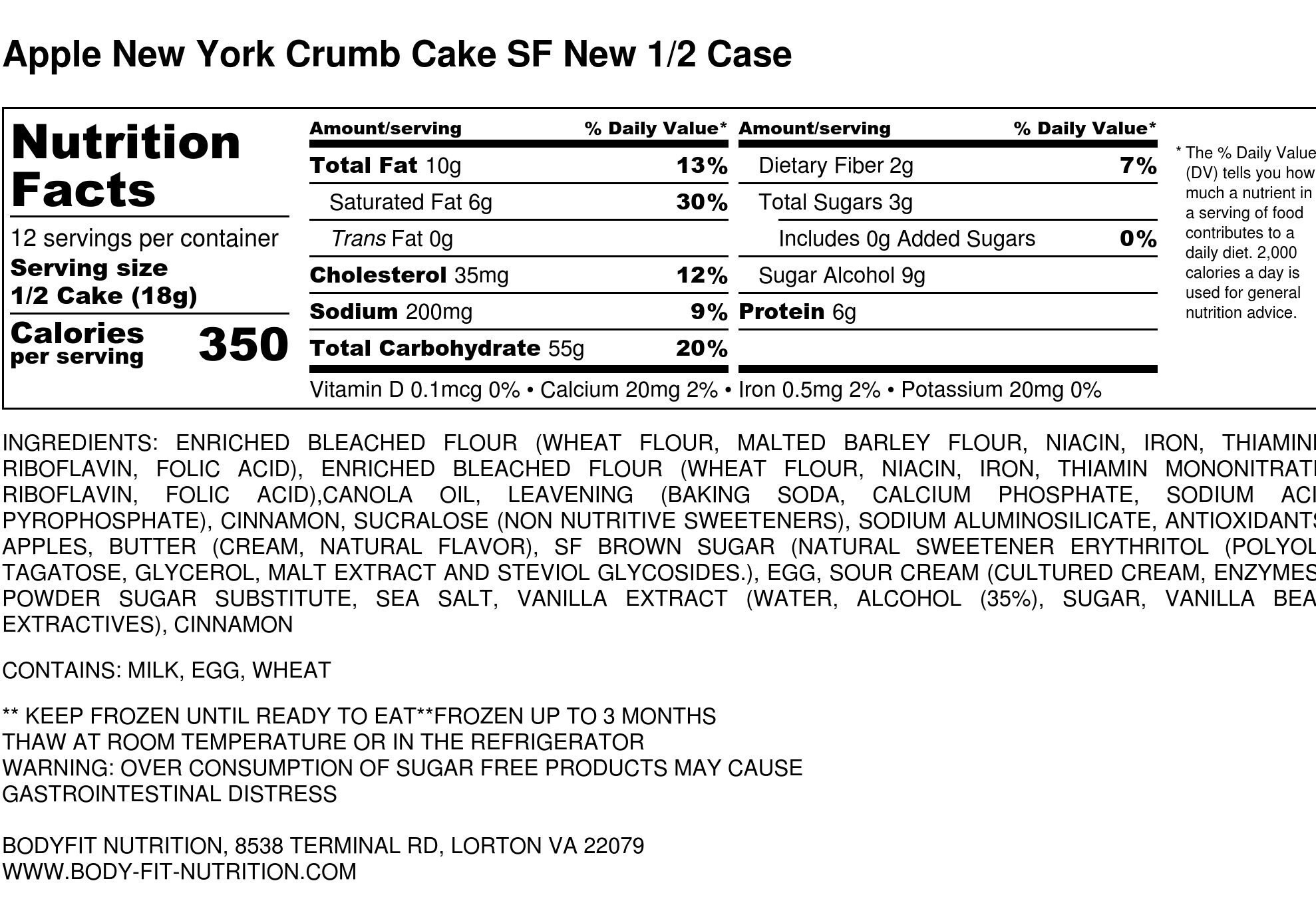 Apple Crumb Cake Coffee Cake No Sugar Added Etsy