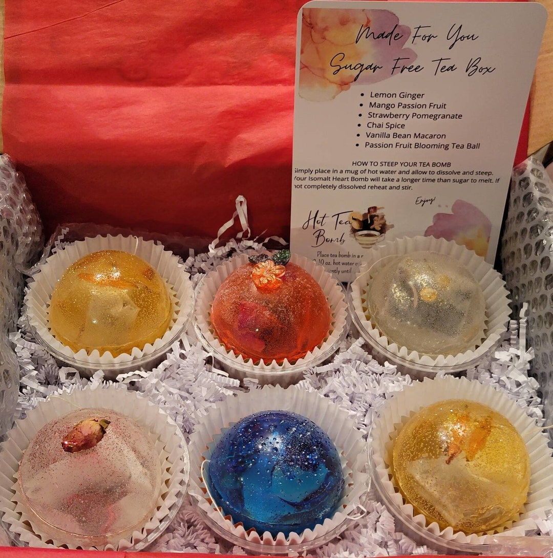 Sugar Free Tea Lovers Box Tea Bombs tea Blossoms Tea Gems Tea Gift Etsy