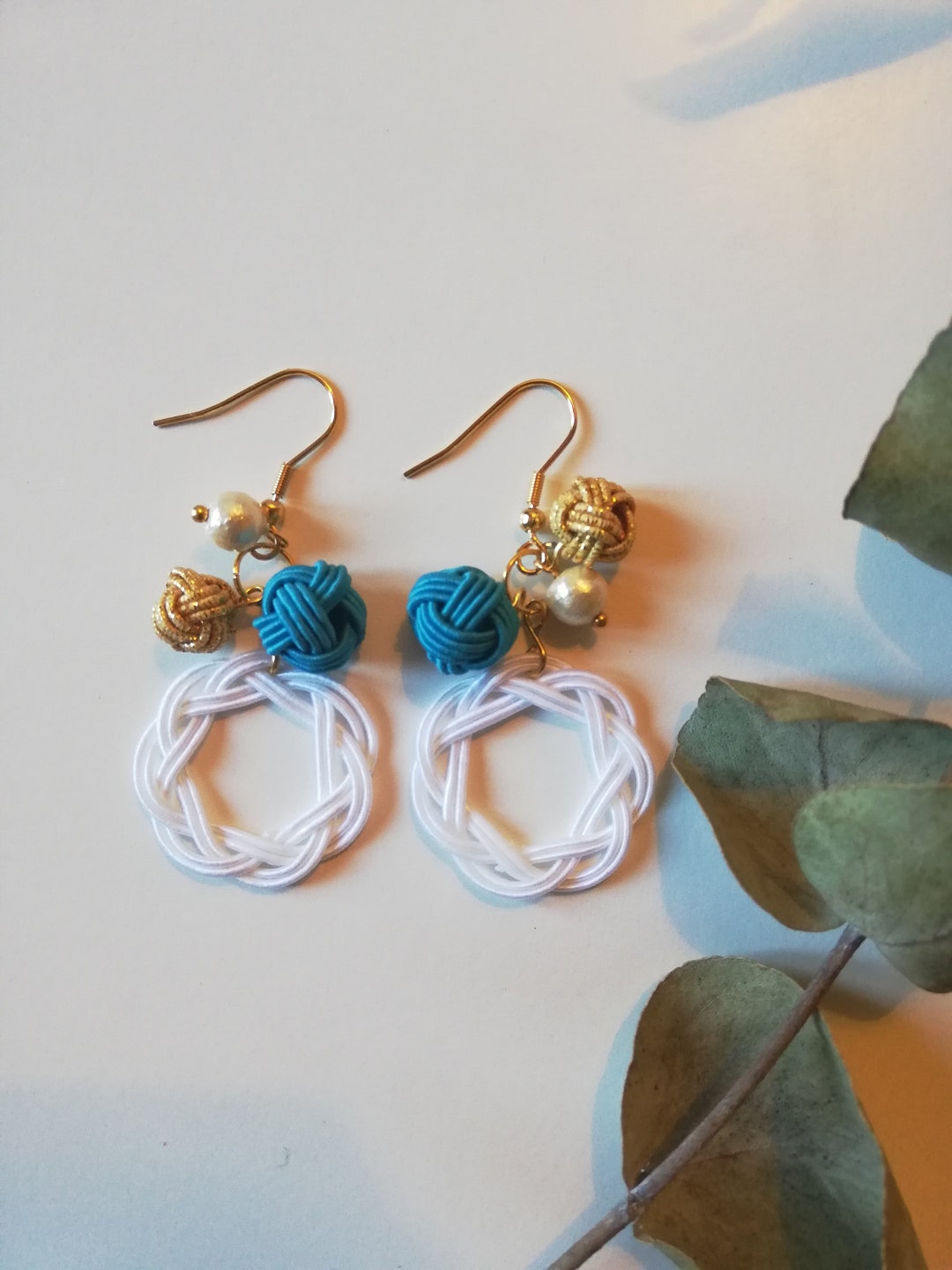 Traditional Japanese Paper String Earrings Etsy