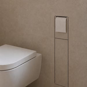 Juego de escobilla de baño integrada + portarrollos de papel higiénico