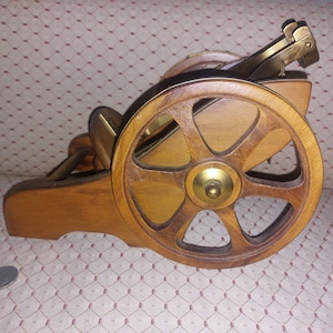 Vintage Antique Wooden Canon cart Courvoiser Cognac