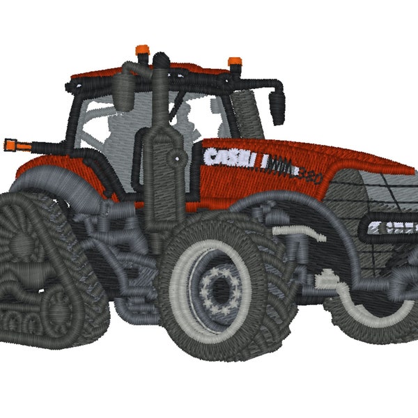 Case IH Tractor Embroidery Digitize file Digital file 4 inches wide Red tractor Digitizing file