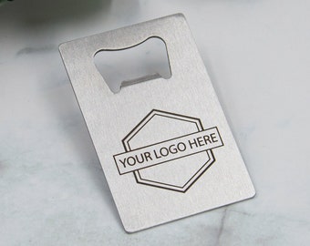 Custom Logo Credit Card Bottle Opener | Bulk Metal Beer Bottle Opener | Wallet Sized Bottle Opener | Wedding Favor | Business Card Opener