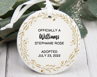 Custom Adoption Ornament | Happy Occasion Gift | Adoption Memento | Personalized Family Ornament