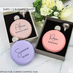 Personalized Women&#39;s Flask | Bridal Party Flask | Custom Women&#39;s Flask | Engraved Women&#39;s Flask | Bridal Party Gift | Bridesmaid Gift