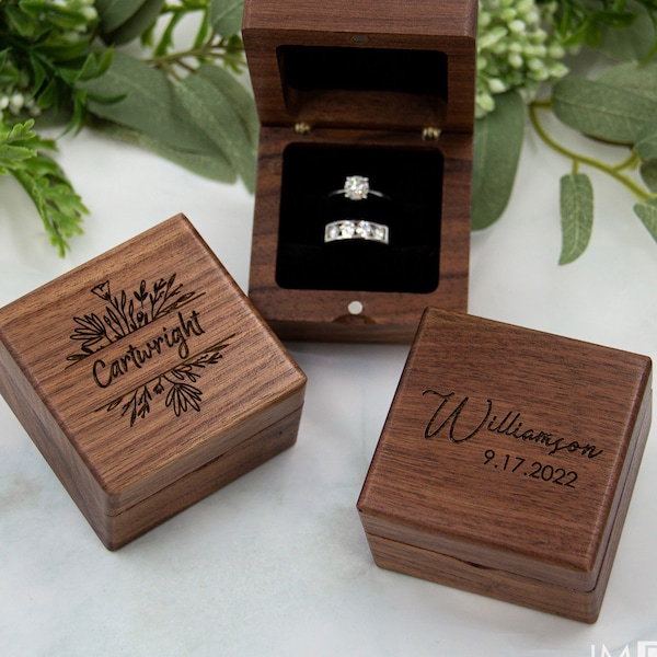 Custom Jewelry Box | Personalized Jewelry Ring Organizer | Gift for Her | Jewelry Box Gift | Wooden Ring Box