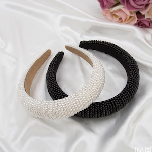 Pearl Headband Bridal Hair Piece Wedding Hair Accessory Bridal Party Hair Piece image 1