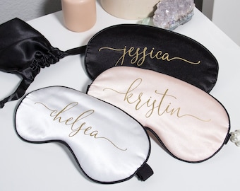 Custom Eye Mask | Personalized Sleep Mask | Custom Satin Eye Mask | Bachelorette Party Gift | Bridesmaid Proposal Gift | Bridesmaid Gift