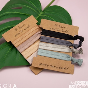 Custom Hair Tie Card | Tie the Knot Card | Bridesmaid Proposal Gift | Bachelorette Hair Ties | Bachelorette Party Favors