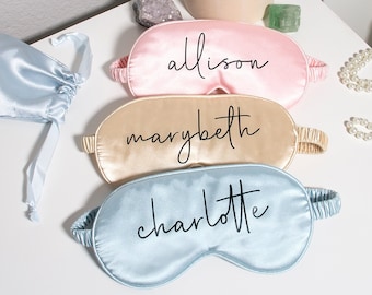 Custom Eye Mask | Personalized Sleep Mask | Custom Satin Eye Mask | Bachelorette Party Gift | Bridesmaid Proposal Gift | Bridesmaid Gift