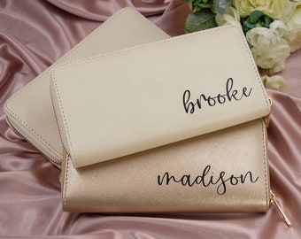 Custom Women&#39;s Wallet | Monogrammed Wallet | Personalized Wallet | Gift for Her | Bridal Party Gift | Bridesmaid Gift