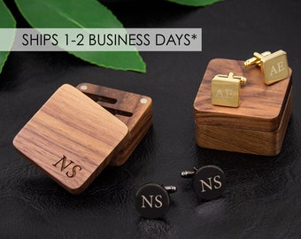 Custom Engraved Cufflinks with Box | Personalized Groomsman Gift | Wedding Cufflink | Best Man Gift | Custom Valentines Gift - 52